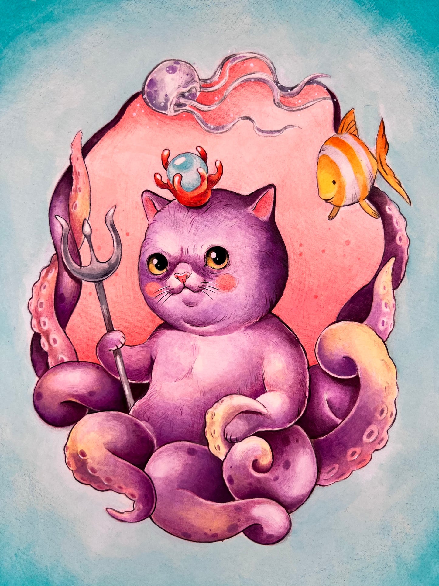 Octokitty original painting