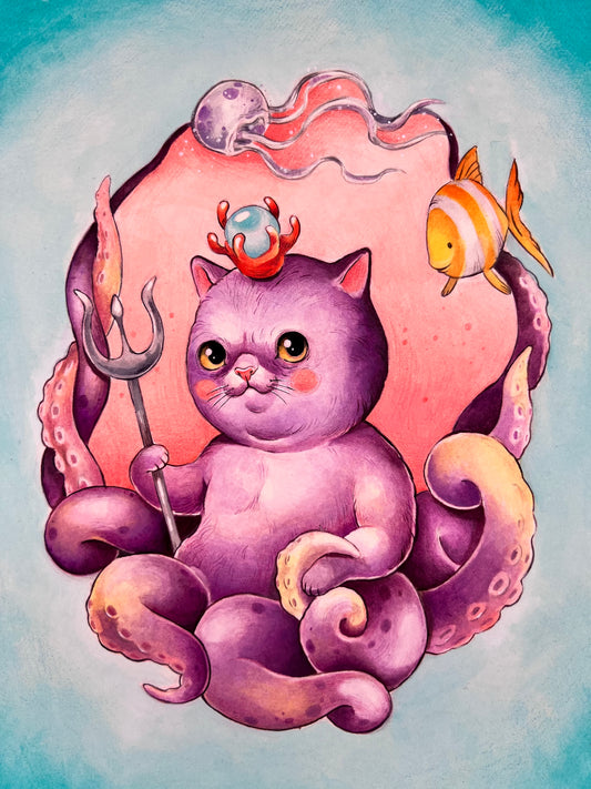 Octokitty original painting