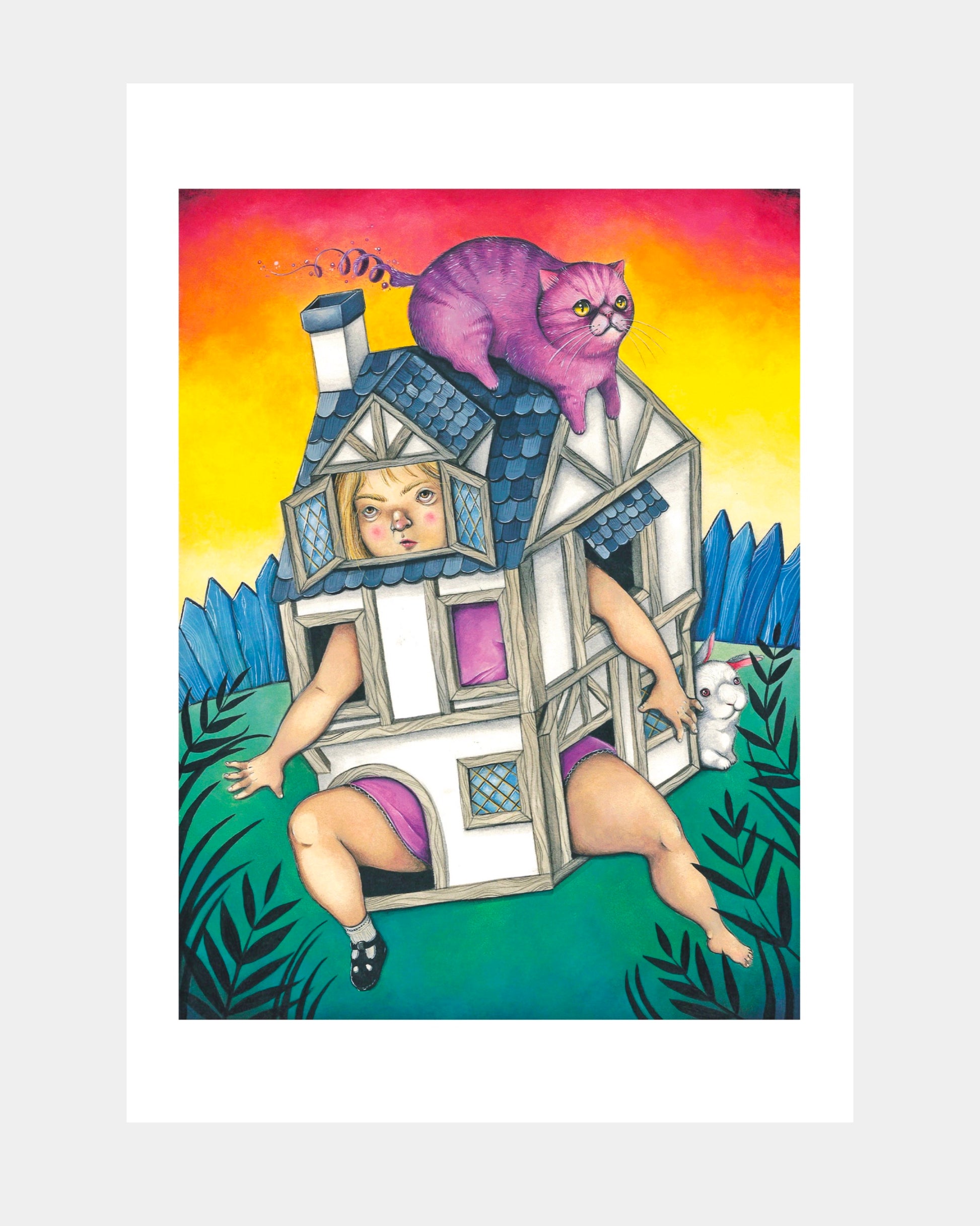 Alice in wonderland with cheshire cat laura bellini