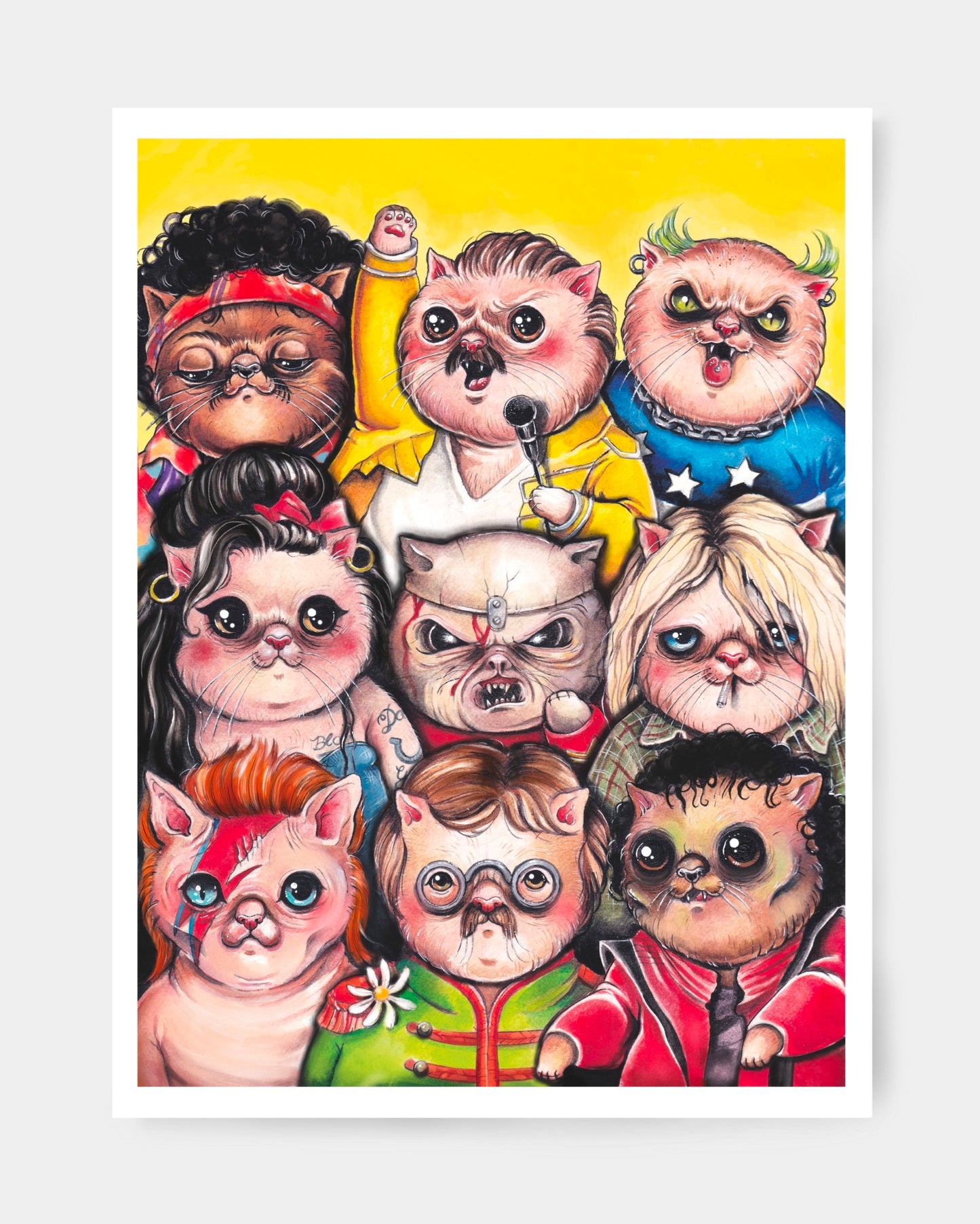 gatti musicisti con john lennon, michael jackson, amy winehouse e kurt cobain